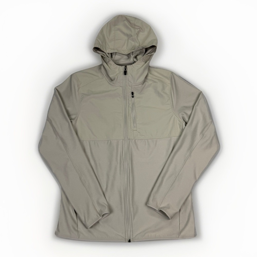 Old Navy Active Mens Small Knittech Go-dry Cool Full Zip Hoodie Beige Jacket